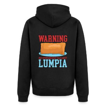 Lumpia Spring Roll Loempia Cadeau - Veste à capuche bio Premium Unisexe - noir - Dos - Nico (187cm)