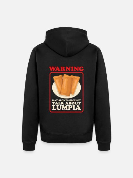 Lumpia Loempia Spring Roll Gift - Unisex Premium Organic Zip Hoodie - black