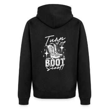 Line Dance Turn It Up And - Unisex Premium Organic Zip Hoodie - black - Back - Nico (187cm)