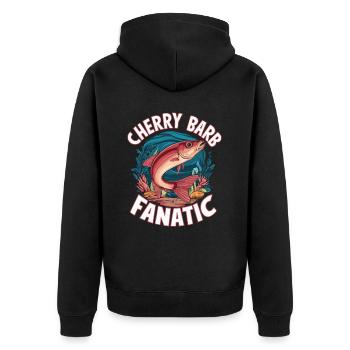 Cerise, Barbe, Poisson, Aquarium, Eau douce, Aquariophilie, - Veste à capuche bio Premium Unisexe - noir - Dos - Nico (187cm)