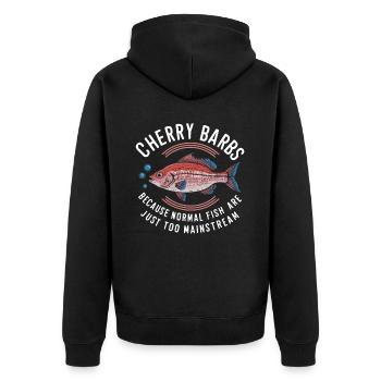 Cerise, Barbe, Poisson, Aquarium, Eau douce, Aquariophilie, - Veste à capuche bio Premium Unisexe - noir - Dos - Nico (187cm)