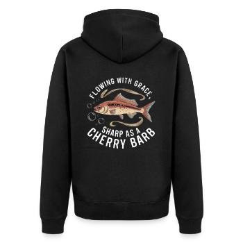 Poisson barbelé cerisier Poisson d'aquarium d'eau douce Aquariste - Veste à capuche bio Premium Unisexe - noir - Dos - Nico (187cm)
