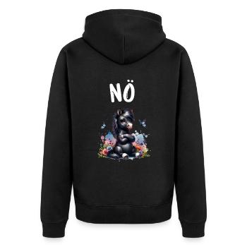 Cheval Drôle Dicton Non pour les amoureux des chevaux - Veste à capuche bio Premium Unisexe - noir - Dos - Nico (187cm)