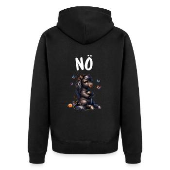 Cheval Drôle Dicton Non pour les amoureux des chevaux - Veste à capuche bio Premium Unisexe - noir - Dos - Nico (187cm)