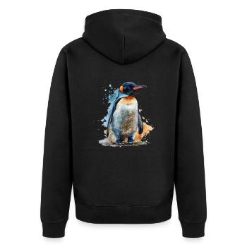 Pingouin Kawaii Pingouin mignon - Veste à capuche bio Premium Unisexe - noir - Dos - Nico (187cm)