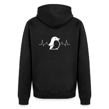 Pingouin Kawaii Pingouin mignon - Veste à capuche bio Premium Unisexe - noir - Dos - Nico (187cm)