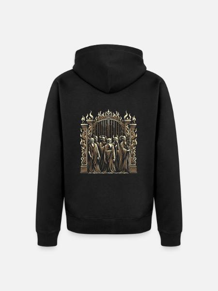 Demons at the of Hell - Unisex Premium Organic Zip Hoodie - black