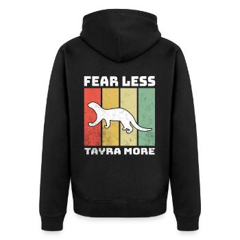 Marten sayings - Unisex Premium Organic Zip Hoodie - black - Back - Nico (187cm)