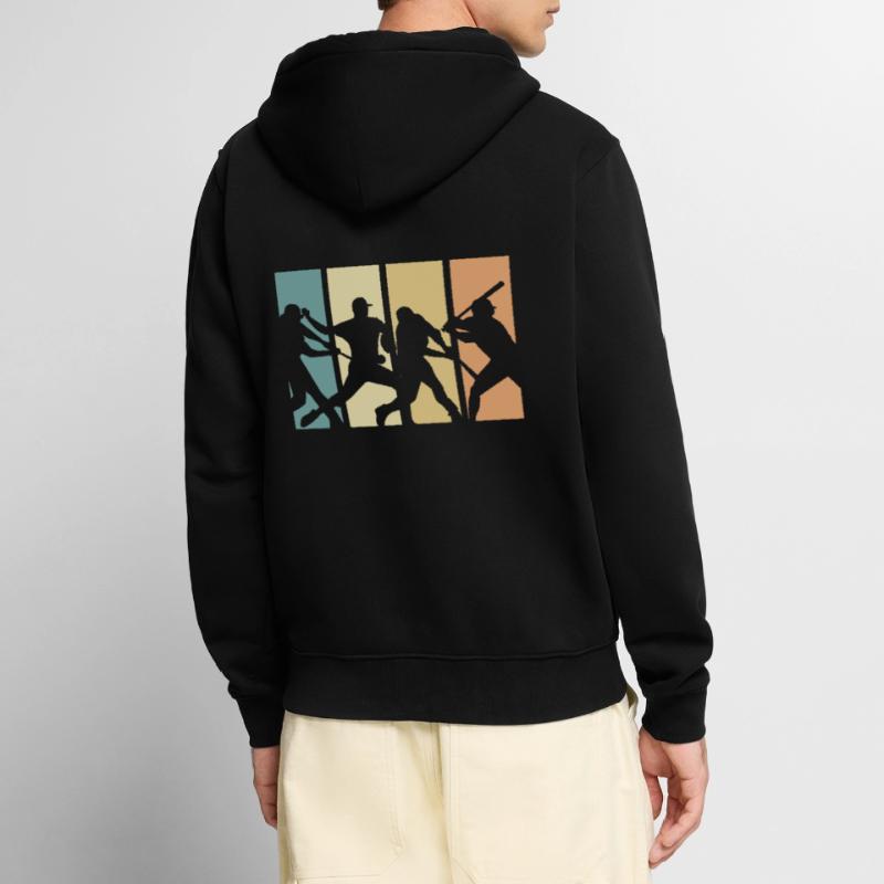Conception de baseball rétro évolution pour Veste à capuche bio Premium Unisexe