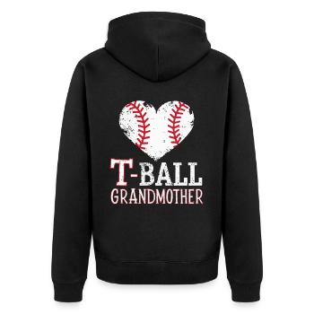 Journée des grands-parents de grand-mère de baseball - Veste à capuche bio Premium Unisexe - noir - Dos - Nico (187cm)