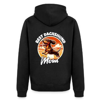 Maman teckel - Veste à capuche bio Premium Unisexe - noir - Dos - Nico (187cm)