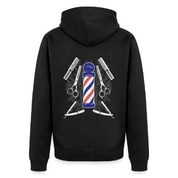 L’élégance de la chemise à chaque coupe - Veste à capuche bio Premium Unisexe - noir - Dos - Nico (187cm)