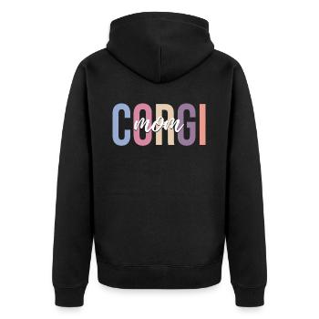 Dog lover - Unisex Premium Organic Zip Hoodie - black - Back - Nico (187cm)