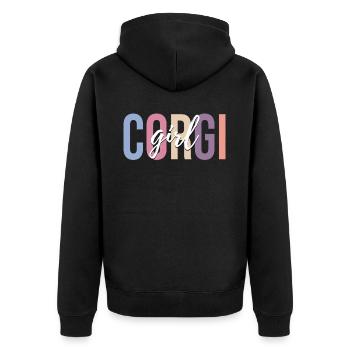 Dog lover - Unisex Premium Organic Zip Hoodie - black - Back - Nico (187cm)