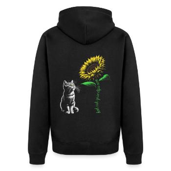 Meilleur grand-père chat de tous les temps - Veste à capuche bio Premium Unisexe - noir - Dos - Nico (187cm)