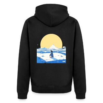 Pingouin Kawaii Pingouin mignon - Veste à capuche bio Premium Unisexe - noir - Dos - Nico (187cm)