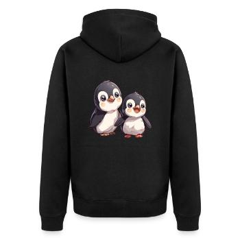 Pingouin Kawaii Pingouin mignon - Veste à capuche bio Premium Unisexe - noir - Dos - Nico (187cm)