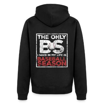Dicton de saison de baseball sportif amusant pour - Veste à capuche bio Premium Unisexe - noir - Dos - Nico (187cm)