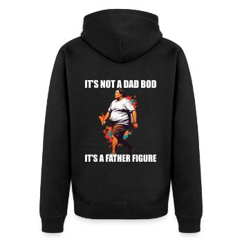 Humorous Father Saying Perfect Style - Unisex Premium Organic Zip Hoodie - black - Back - Nico (187cm)