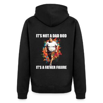 Humorous Father Saying Perfect Style - Unisex Premium Organic Zip Hoodie - black - Back - Nico (187cm)