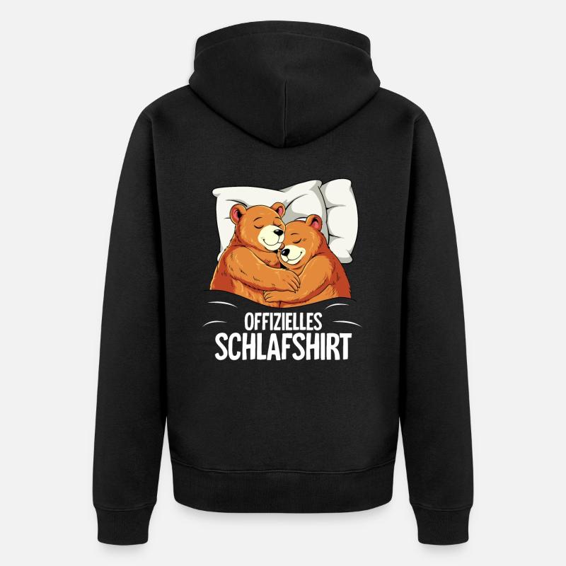 Chemise officielle Bear Sleep - Veste à capuche bio Premium Unisexe - noir