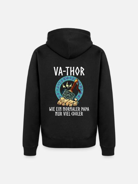 Vathor - Unisex Premium Bio Zip Hoodie - Schwarz