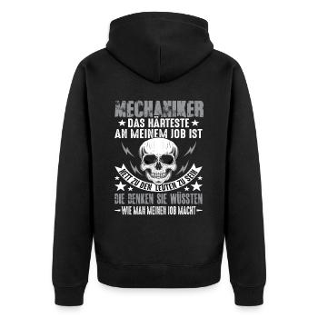 Mécanicien Kfz Kfz Mechaiker Lustig Spruch - Veste à capuche bio Premium Unisexe - noir - Dos - Nico (187cm)