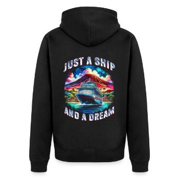 Les croisiéristes de croisière juste un navire et un rêve - Veste à capuche bio Premium Unisexe - noir - Dos - Nico (187cm)
