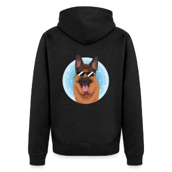 Cadeau Berger Allemand Chien Berger Allemand Cadeau Chien Berger Allemand - Veste à capuche bio Premium Unisexe - noir - Dos - Nico (187cm)