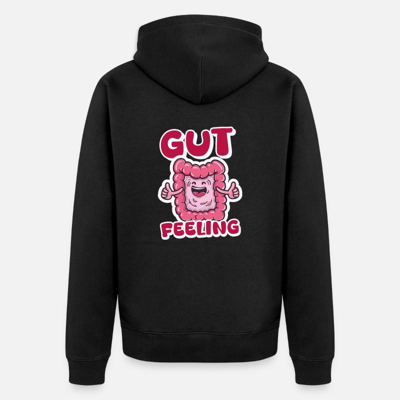 Sentiment d’intestin de l’infirmière gastro-intestinale - Veste à capuche bio Premium Unisexe - noir