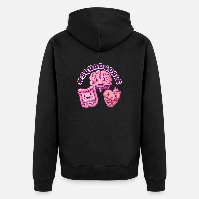 GI-Krankenschwester #SQUADGOALS - Unisex Premium Bio Zip Hoodie - Schwarz
