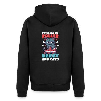 Roller Derby Roller Derby Et Chats - Veste à capuche bio Premium Unisexe - noir - Dos - Nico (187cm)