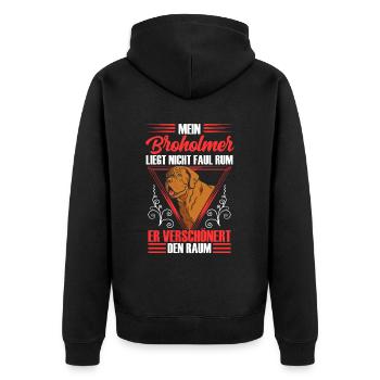 Broholmer n’est pas paresseux Broholmer - Veste à capuche bio Premium Unisexe - noir - Dos - Nico (187cm)