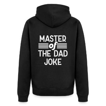 Lustiger Vater Perfektes Vatertag Design Style - Unisex Premium Bio Zip Hoodie - Schwarz - Hinten - Nico (187cm)