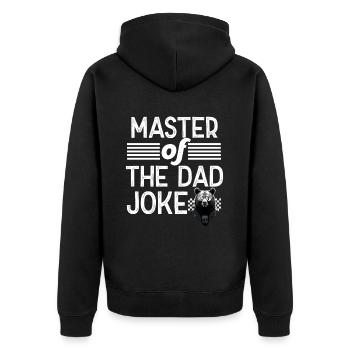Papa Joke Master Drôle Papa Design Parfait - Veste à capuche bio Premium Unisexe - noir - Dos - Nico (187cm)