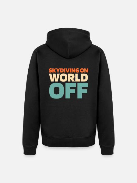 Skydiving - Unisex Premium Organic Zip Hoodie - black
