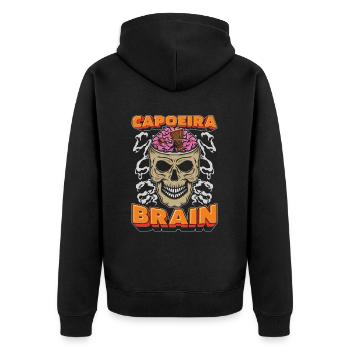 Capoeira Danse Martiale Crâne Capoeira Cerveau - Veste à capuche bio Premium Unisexe - noir - Dos - Nico (187cm)