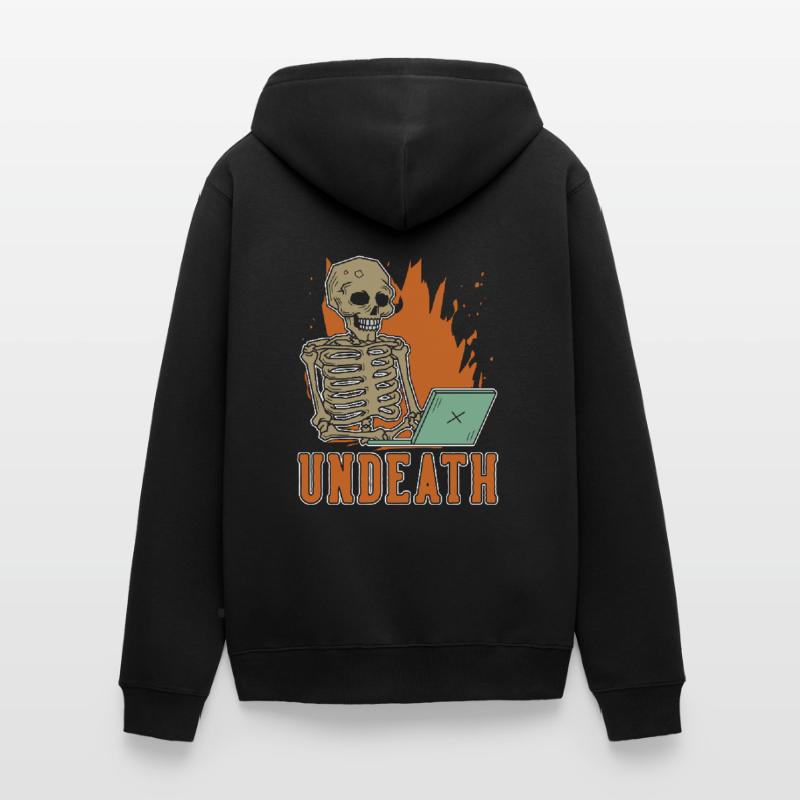 Entwickler Coder Programmierer Skelett Undeath Unisex Premium Bio Zip Hoodie