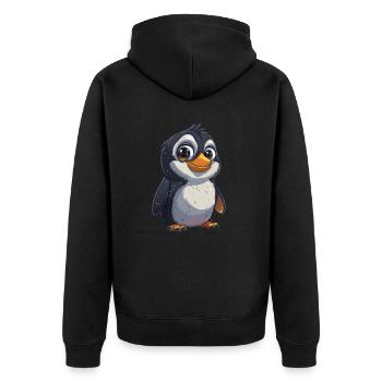 Pingouin Kawaii Pingouin mignon - Veste à capuche bio Premium Unisexe - noir - Dos - Nico (187cm)