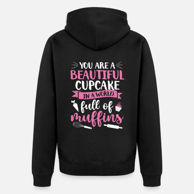 Bäcker - Unisex Premium Bio Zip Hoodie - Schwarz