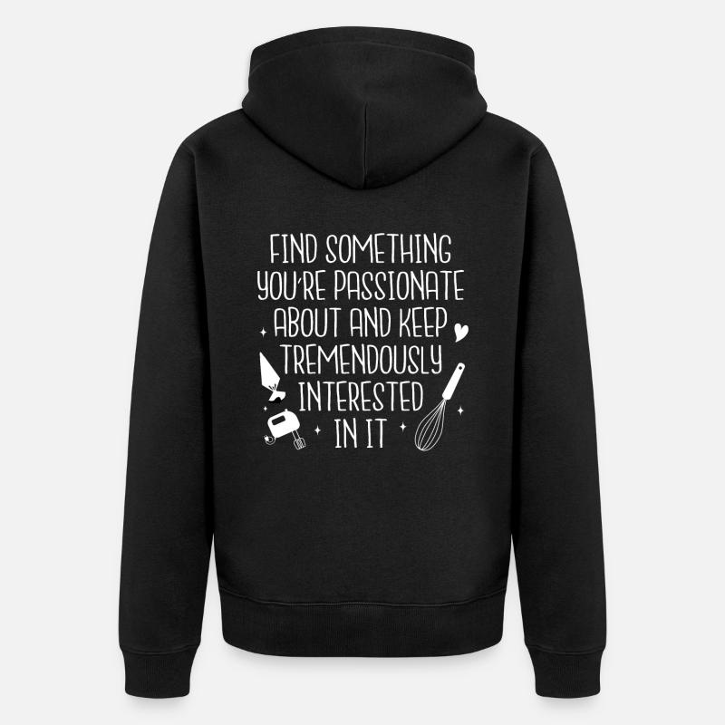 Bäcker Bäckerein Backwaren Backen Geschenk - Unisex Premium Bio Zip Hoodie - Schwarz