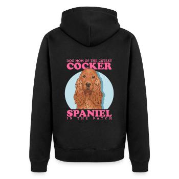 Cocker Spaniel Maman Cocker Spaniel Cadeau - Veste à capuche bio Premium Unisexe - noir - Dos - Nico (187cm)