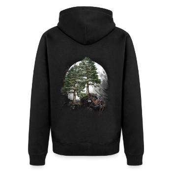 Halloween spider spiders forest dwellers - Unisex Premium Organic Zip Hoodie - black - Back - Nico (187cm)