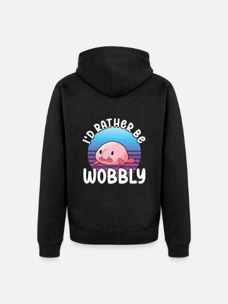 Poisson blob mignon poisson laid - Veste à capuche bio Premium Unisexe - noir