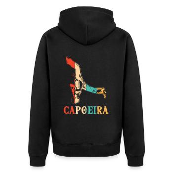 Rétro Ginga Capoeirista Professionnel de la Danse - Veste à capuche bio Premium Unisexe - noir - Dos - Nico (187cm)