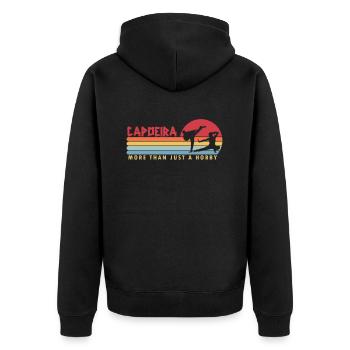 La capoeira plus qu’un passe-temps Ginga Capoeirista - Veste à capuche bio Premium Unisexe - noir - Dos - Nico (187cm)