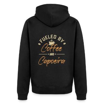 Alimenté par le café et la capoeira Capoeirista Ginga - Veste à capuche bio Premium Unisexe - noir - Dos - Nico (187cm)