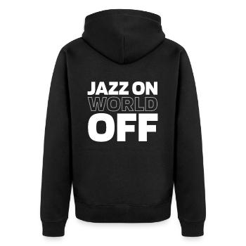 Musique Jazz Jazz On World Off - Veste à capuche bio Premium Unisexe - noir - Dos - Nico (187cm)