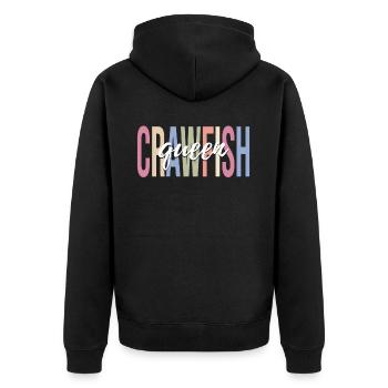 Spiny lobster girl Crayfish lover Crayfish - Unisex Premium Organic Zip Hoodie - black - Back - Nico (187cm)
