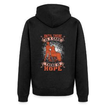 Geriatric Nurse Until There Is A Care There Nurses - Unisex Premium Organic Zip Hoodie - black - Back - Nico (187cm)